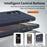 For Samsung Galaxy S25 FE Case Customizable Smart Key Control Wristband Kickstand PC + Silicone Phone Cover - Sapphire - 5