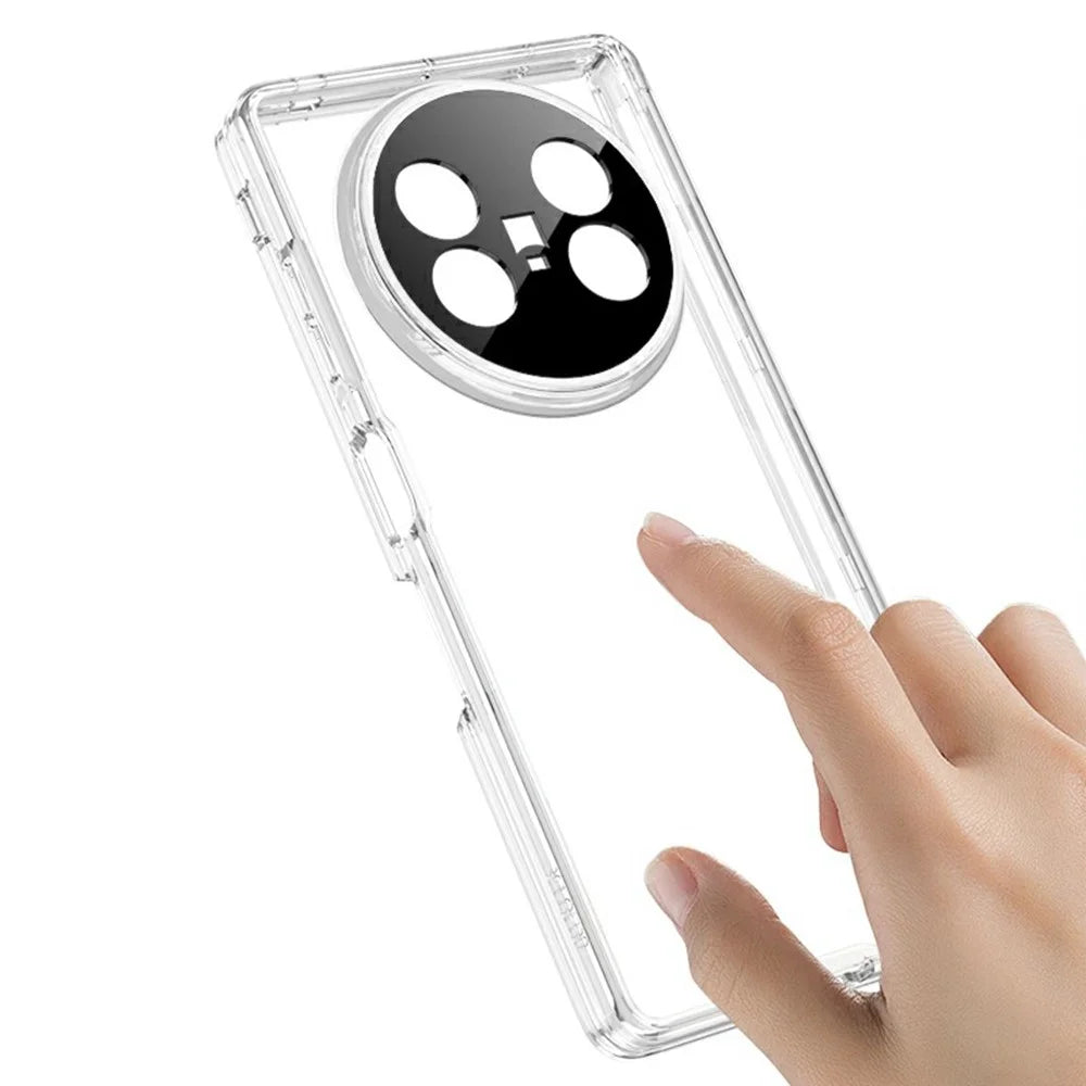 GKK For vivo X Fold5 5G Case Magnetic Hinge Design Clear TPU Phone Cover - Transparent Black - 5