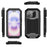 R-JUST For iPhone 17 Case PC + Silicone + Metal Back Cover with Tempered Glass Film - Black - 4