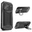 R-JUST For iPhone 17 Pro Case PC + Silicone + Metal Back Cover with Tempered Glass Film - Black - 1