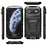 R-JUST For iPhone Air Case PC + Silicone + Metal Kickstand Phone Cover with Tempered Glass Film - Black - 2