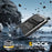 R-JUST For iPhone Air Case PC + Silicone + Metal Kickstand Phone Cover with Tempered Glass Film - Black - 7