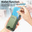 For iPhone 17 Pro Max Case Cloth Texture Leather + PC + TPU Phone Cover with Card Holder Kickstand - Green - 7
