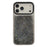 For iPhone 17 Pro Case Dynamic Liquid Glitter Soft TPU Hard PC Back Phone Cover - Black + Silver - 1