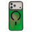 For iPhone 17 Pro Max Case Compatible with MagSafe Liquid Quicksand PC + TPU Luminous Phone Cover - Green - 1