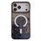 For iPhone 17 Pro Case Compatible with MagSafe Bling Rhinestone Quicksand TPU + PC Phone Cover - Black - 1