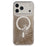 For iPhone 17 Pro Max Case Compatible with MagSafe Flowing Quicksands Sparkle PC + TPU Phone Cover - Golden Polka Dots - 1