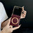For Samsung Galaxy Z Flip7 5G Magnetic Case Leather + PC Electroplated Folding Phone Cover - Wine Red - 3