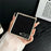 For Samsung Galaxy Z Flip7 5G Magnetic Case Leather + PC Electroplated Folding Phone Cover - Wine Red - 6