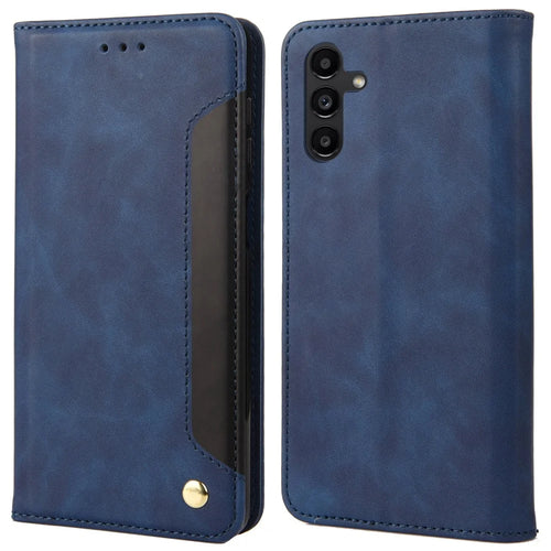 For Samsung Galaxy A18 5G /  A17 4G / 5G Case PU Leather Shockproof Protection Wallet Phone Cover - Blue - 1