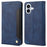 For iPhone 17 Case PU Leather Shockproof Protection Wallet Phone Cover - Blue - 1
