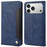 For iPhone 17 Pro Case PU Leather Shockproof Protection Wallet Phone Cover - Blue - 1