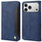 For iPhone 17 Pro Max Case PU Leather Shockproof Protection Wallet Phone Cover - Blue - 1