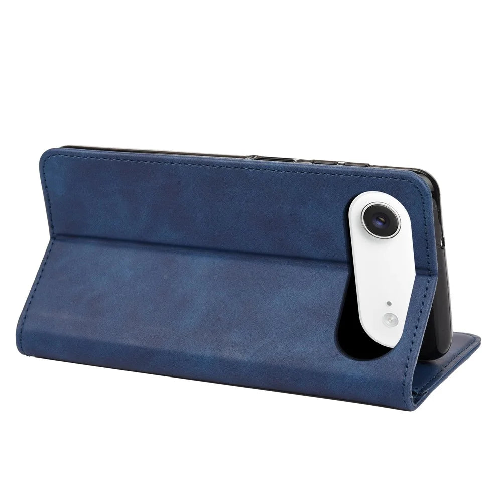 For iPhone Air Case PU Leather Shockproof Protection Wallet Phone Cover - Blue - 4