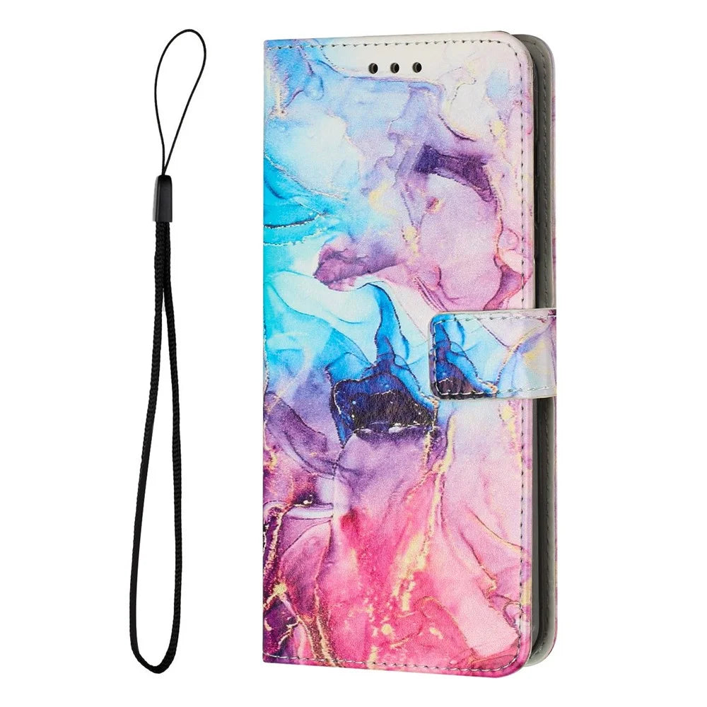 For Samsung Galaxy A14 5G / 4G PU Leather Mobile Phone Stand Wallet Case - Pink / Purple - 2