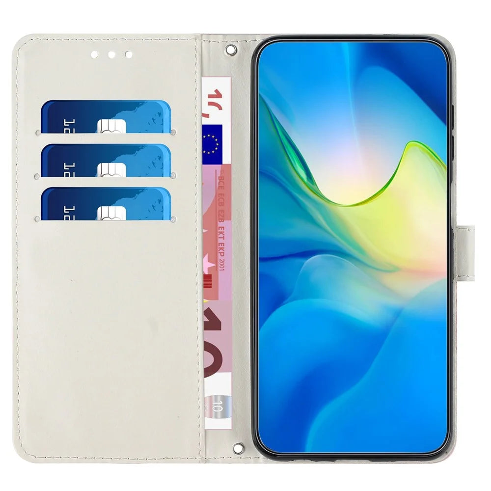 For Samsung Galaxy A14 5G / 4G PU Leather Mobile Phone Stand Wallet Case - Pink / Purple - 4