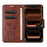 For iPhone 17 Pro Case Imprinted Mini Butterfly Leather Wallet Phone Cover - Brown - 2