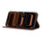 For iPhone 17 Pro Max Case Imprinted Mini Butterfly Leather Wallet Phone Cover - Brown - 3