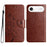 For iPhone Air Case Imprinted Mini Butterfly Leather Wallet Phone Cover - Brown - 1
