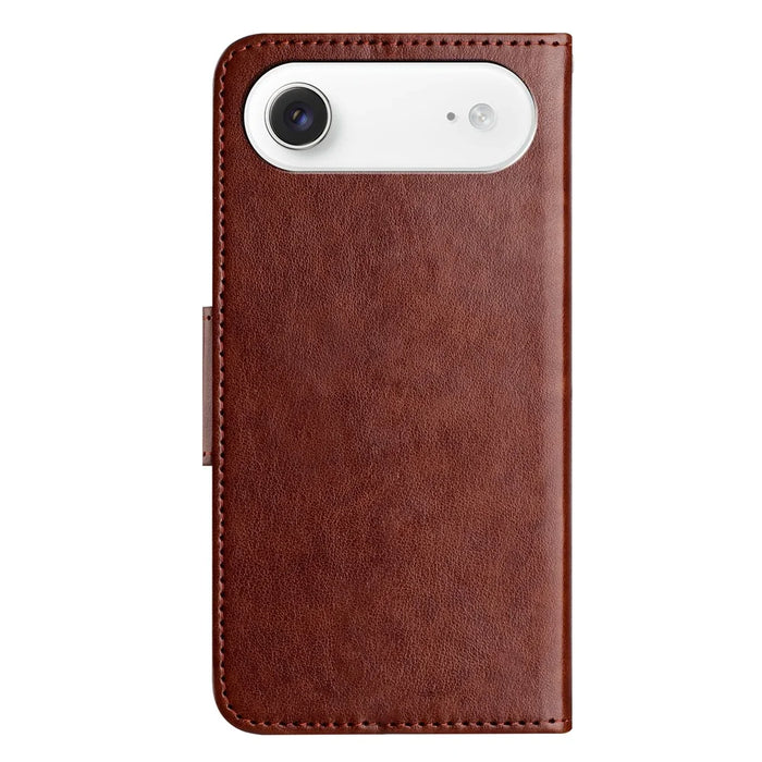 For iPhone Air Case Imprinted Mini Butterfly Leather Wallet Phone Cover - Brown - 7