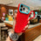 For iPhone 18 Pro Max / 17 Pro Max Case Contrasting Colors Shockproof TPU Phone Cover with Wrist Strap - Red - 1