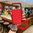 For iPhone 18 Pro Max / 17 Pro Max Case Contrasting Colors Shockproof TPU Phone Cover with Wrist Strap - Red - 2