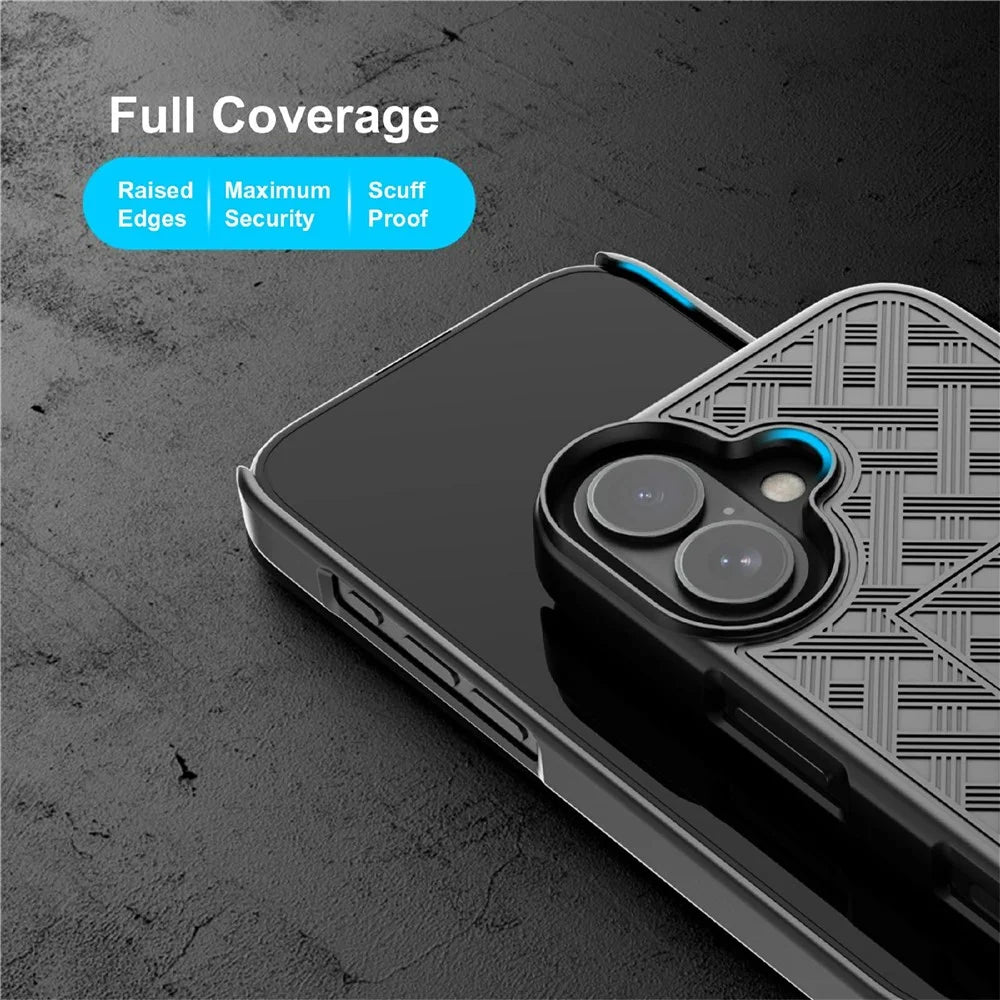For iPhone 17 Case PC + TPU Sliding Screen Cover Kickstand Phone Shell with Clip - 5