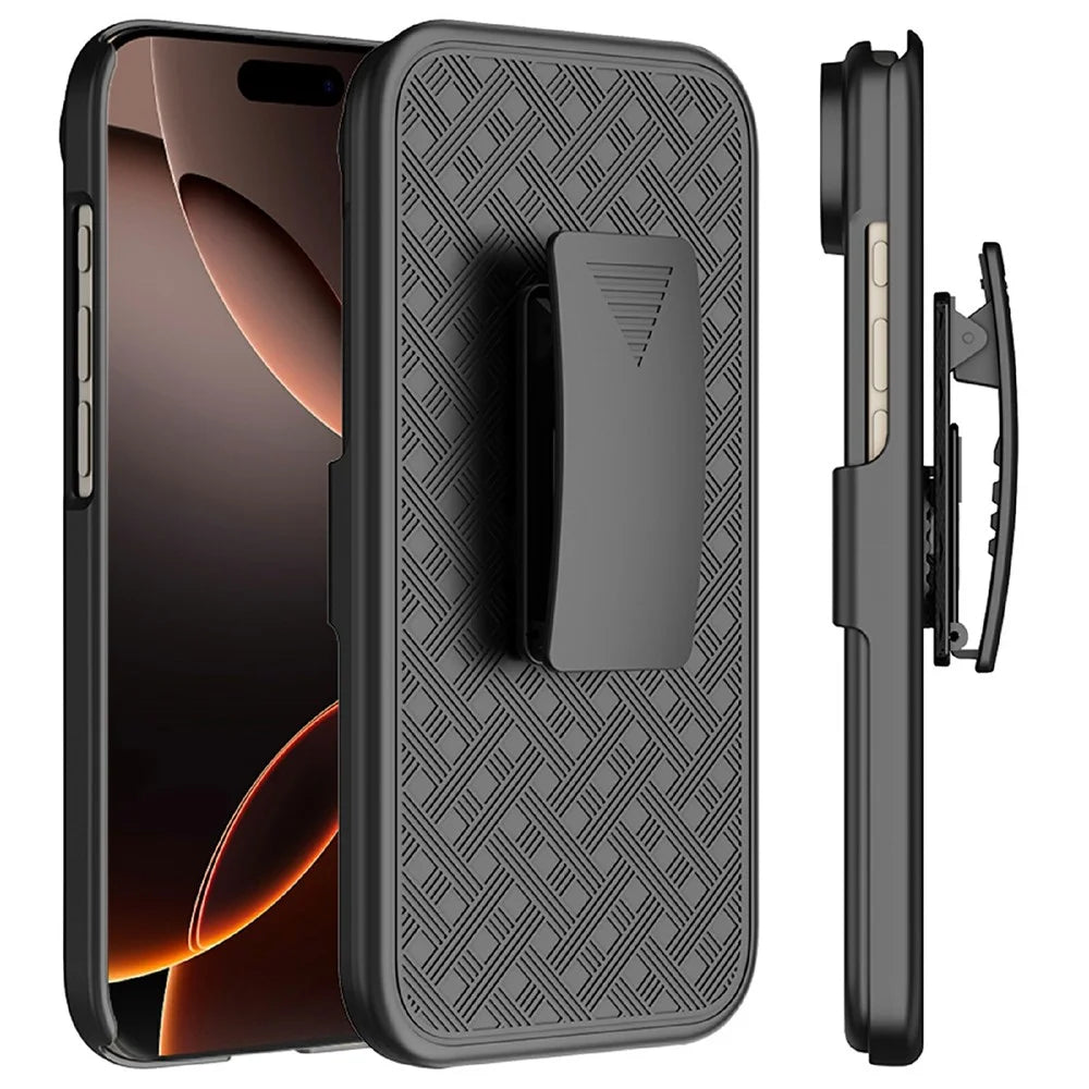For iPhone Air Case PC + TPU Sliding Screen Cover Kickstand Phone Shell with Clip - 2