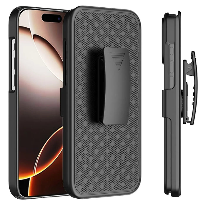 For iPhone 17 Pro Case PC + TPU Sliding Screen Cover Kickstand Phone Shell with Clip - 2