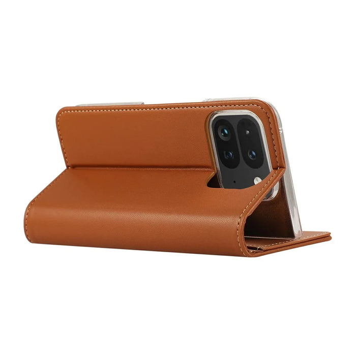 ABEEL For Google Pixel 10 Pro Fold Phone Case RFID Blocking Leather Flip Cover - Brown - 5