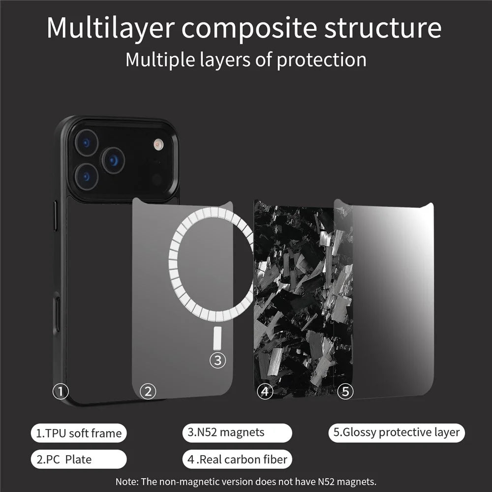 For iPhone 17 Pro Magnetic Case Large Texture Aramid Fiber + TPU Phone Cover with Metal Lens Frame - Black Lens Frame + Black - 4