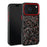 For iPhone 17 Pro Max Case Forged Texture Aramid Fiber + TPU Phone Cover with Black Lens Frame - Red - 1