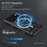 For iPhone 17 Pro Case Forged Texture Aramid Fiber + TPU Phone Cover with Black Lens Frame - Black - 5