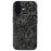 For iPhone 17 Case Forged Texture Aramid Fiber + TPU Phone Cover with Black Lens Frame - Black - 2