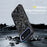 For iPhone Air Case Forged Texture Aramid Fiber + TPU Phone Cover with Black Lens Frame - Black - 5