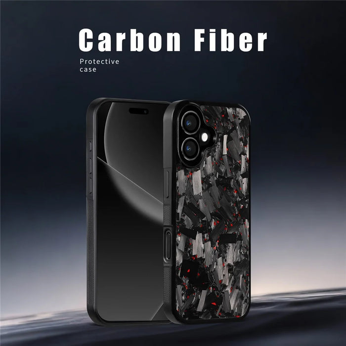 For iPhone 17 Magnetic Case Large Texture Aramid Fiber + TPU Phone Cover - Black - 4