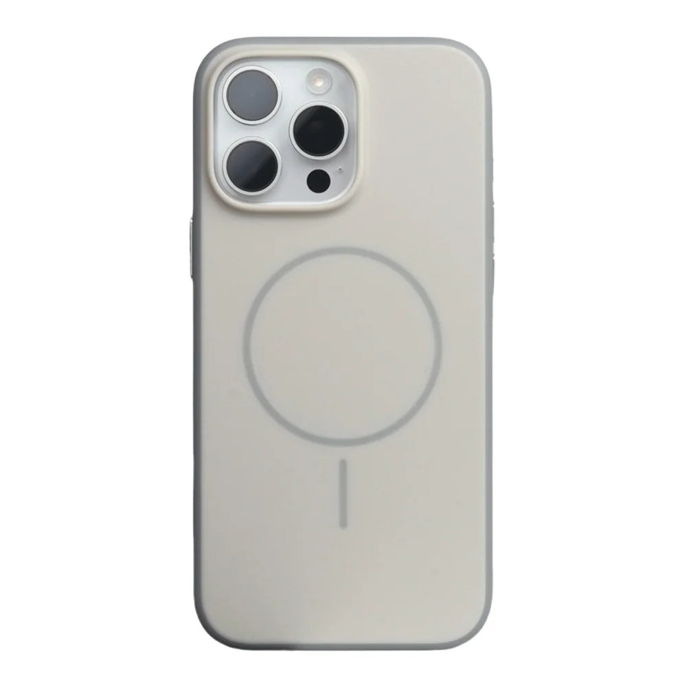 For iPhone 17 Pro Case Compatible with MagSafe Matte Skin Feel TPU + PC Phone Cover - White - 1