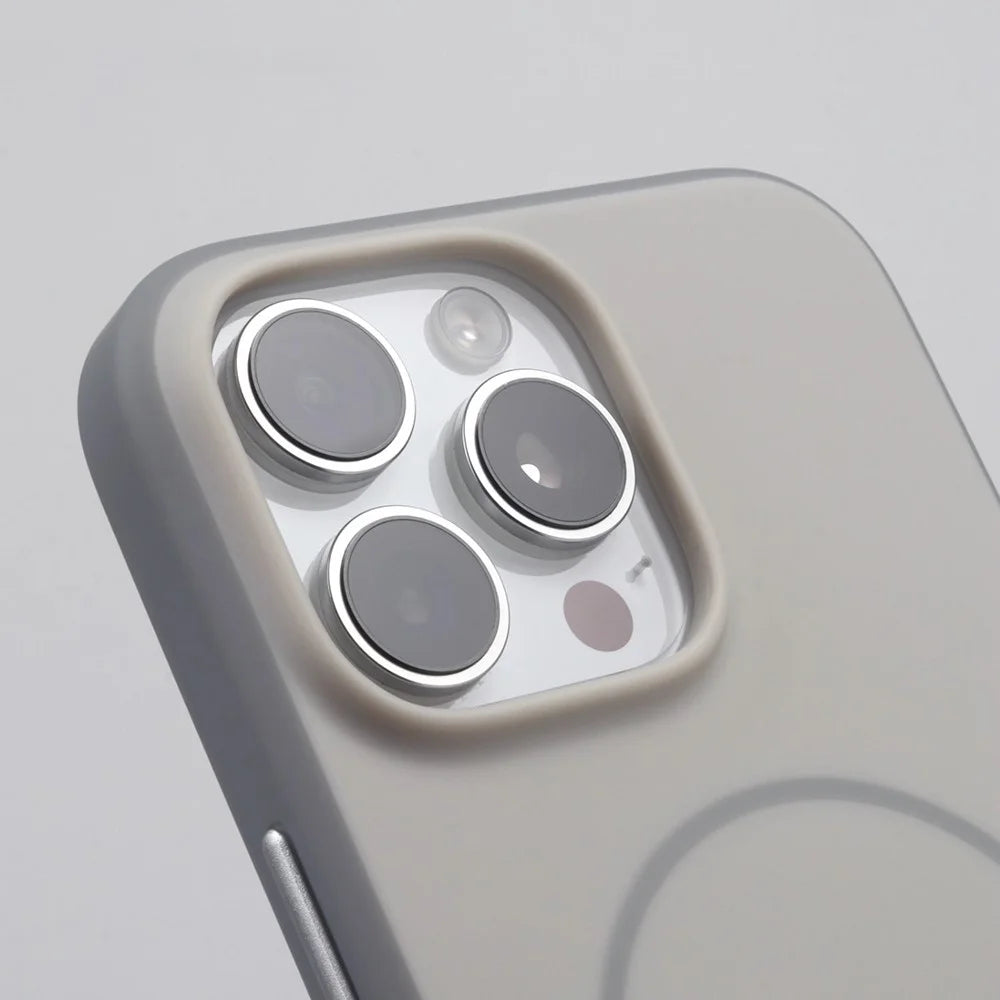 For iPhone 17 Pro Case Compatible with MagSafe Matte Skin Feel TPU + PC Phone Cover - White - 7