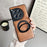 For OnePlus 12 5G Magnetic Case Calf Texture PU + TPU + PC Kickstand Phone Cover - Brown - 4