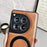 For OnePlus 12 5G Magnetic Case Calf Texture PU + TPU + PC Kickstand Phone Cover - Brown - 7