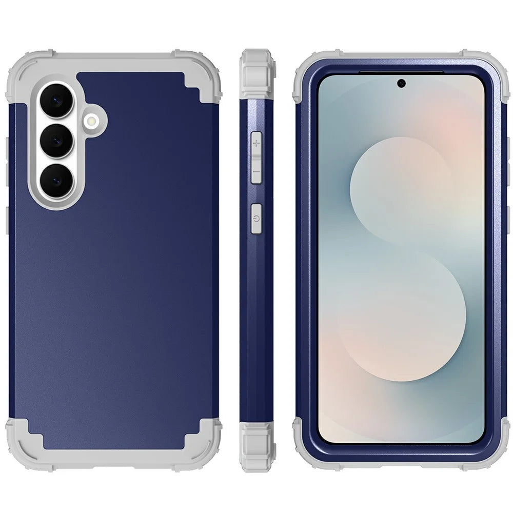 For Samsung Galaxy S25 FE Case Shockproof PC + TPU Phone Back Cover - Navy Blue - 6