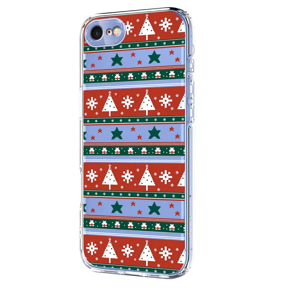 For iPhone 7 4.7 inch / iPhone 8 4.7 inch / iPhone SE (2020) / iPhone SE (2022) Case Christmas Themed Pattern Printing TPU Phone Back Cover - Christmas Ribbons - 2