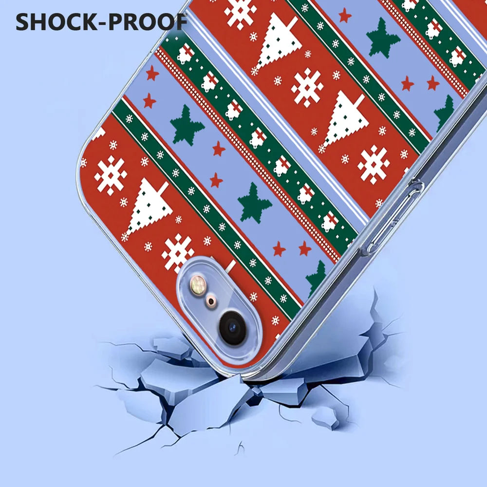 For iPhone 7 4.7 inch / iPhone 8 4.7 inch / iPhone SE (2020) / iPhone SE (2022) Case Christmas Themed Pattern Printing TPU Phone Back Cover - Christmas Ribbons - 3