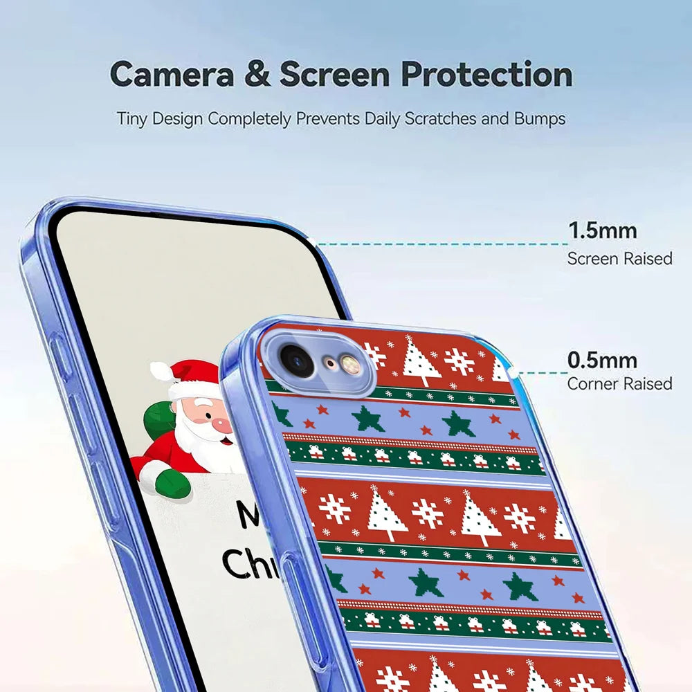 For iPhone 7 4.7 inch / iPhone 8 4.7 inch / iPhone SE (2020) / iPhone SE (2022) Case Christmas Themed Pattern Printing TPU Phone Back Cover - Christmas Ribbons - 4