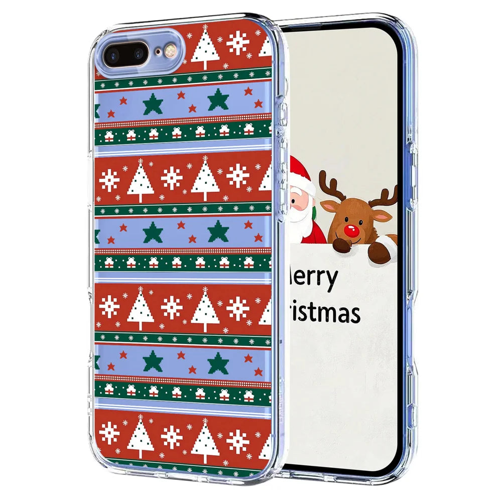 For iPhone 7 Plus 5.5 inch / iPhone 8 Plus 5.5 inch Case Christmas Themed Pattern Printing TPU Phone Back Cover - Christmas Ribbons - 1