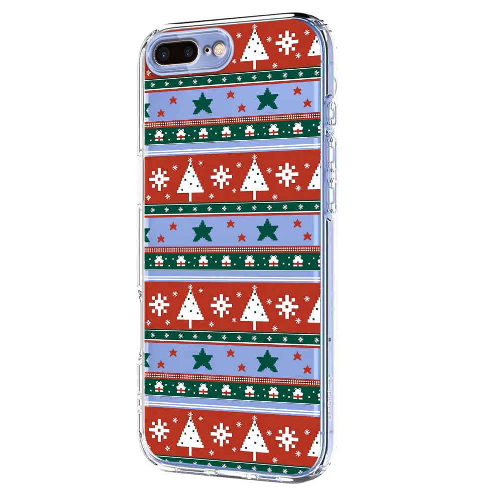 For iPhone 7 Plus 5.5 inch / iPhone 8 Plus 5.5 inch Case Christmas Themed Pattern Printing TPU Phone Back Cover - Christmas Ribbons - 2