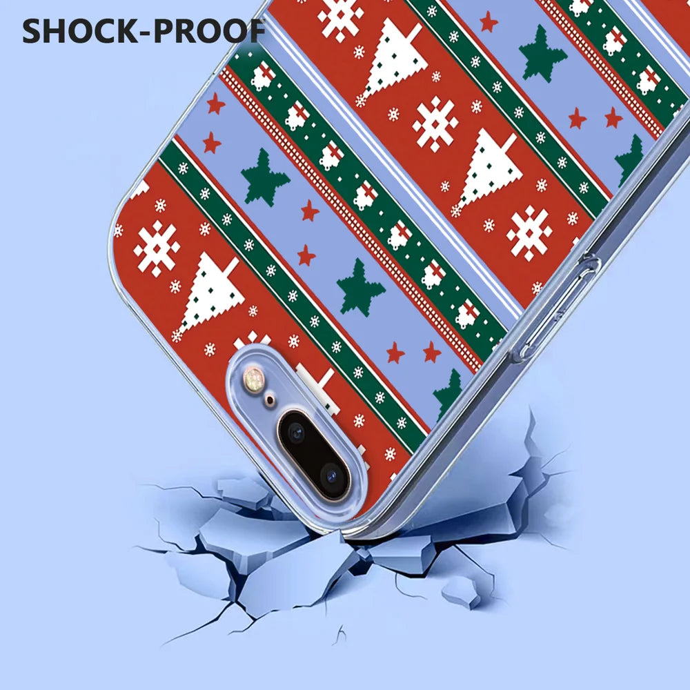 For iPhone 7 Plus 5.5 inch / iPhone 8 Plus 5.5 inch Case Christmas Themed Pattern Printing TPU Phone Back Cover - Christmas Ribbons - 3