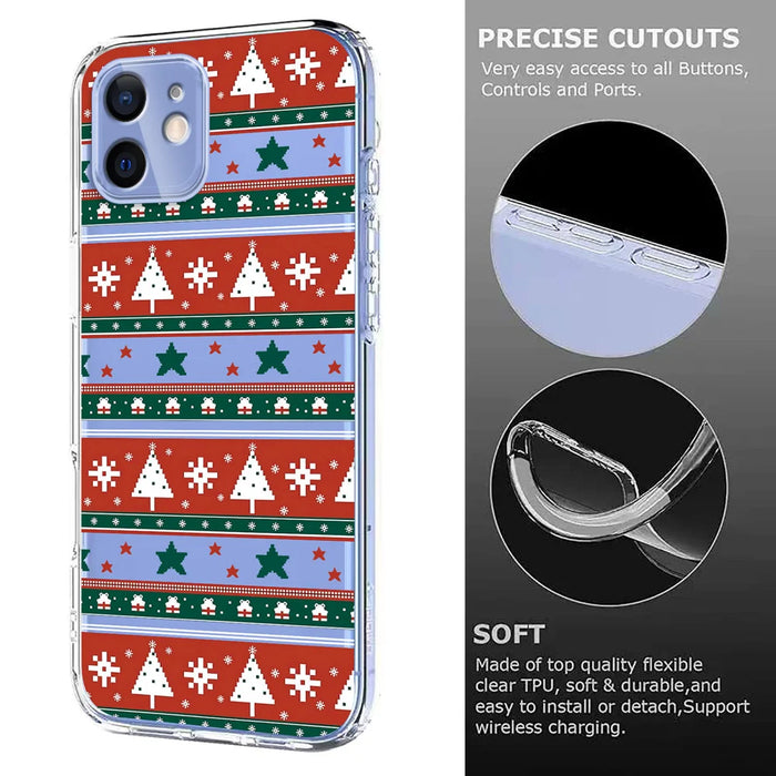 For iPhone 11 Case Christmas Themed Pattern Printing TPU Phone Back Cover - Christmas Ribbons - 6