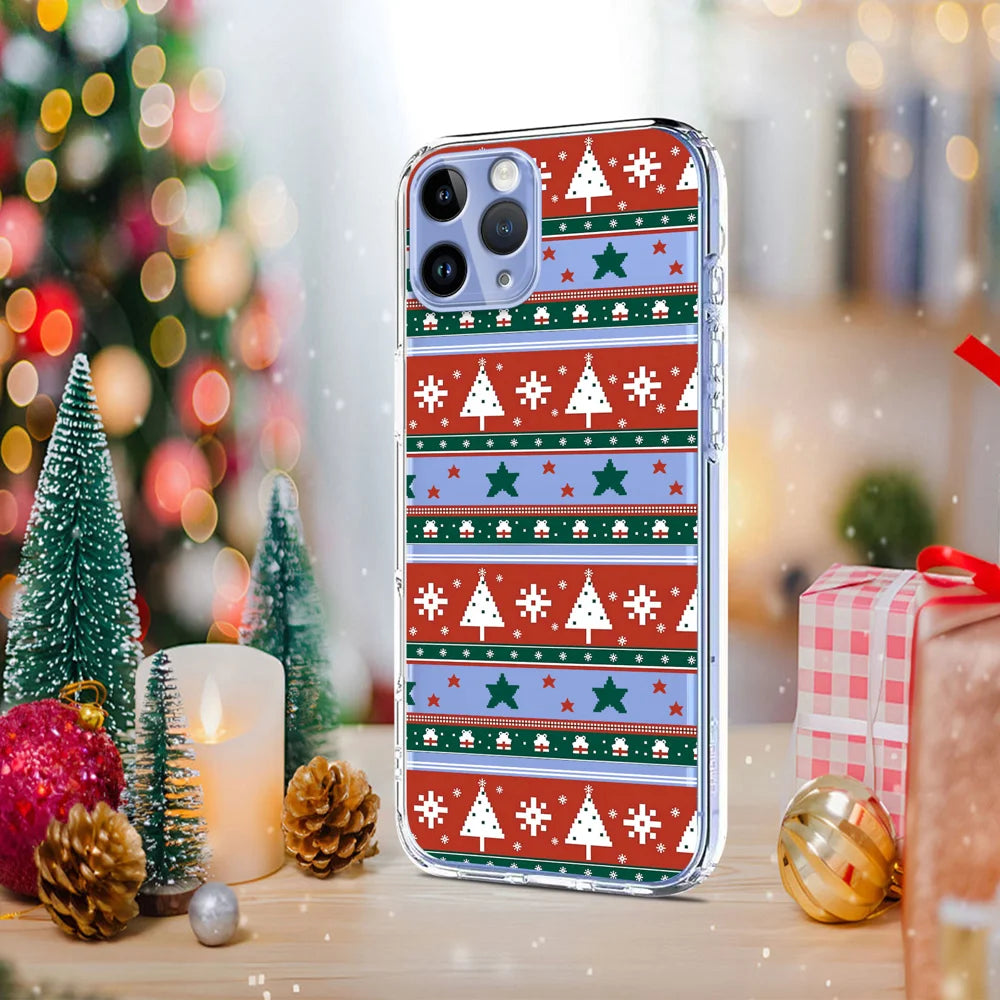 For iPhone 11 Pro Case Christmas Themed Pattern Printing TPU Phone Back Cover - Christmas Ribbons - 5