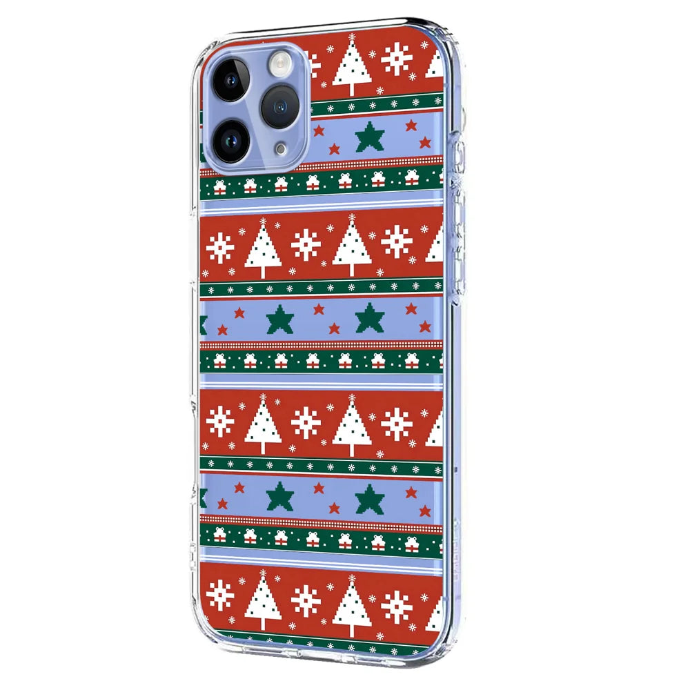 For iPhone 11 Pro Max Case Christmas Themed Pattern Printing TPU Phone Back Cover - Christmas Ribbons - 2